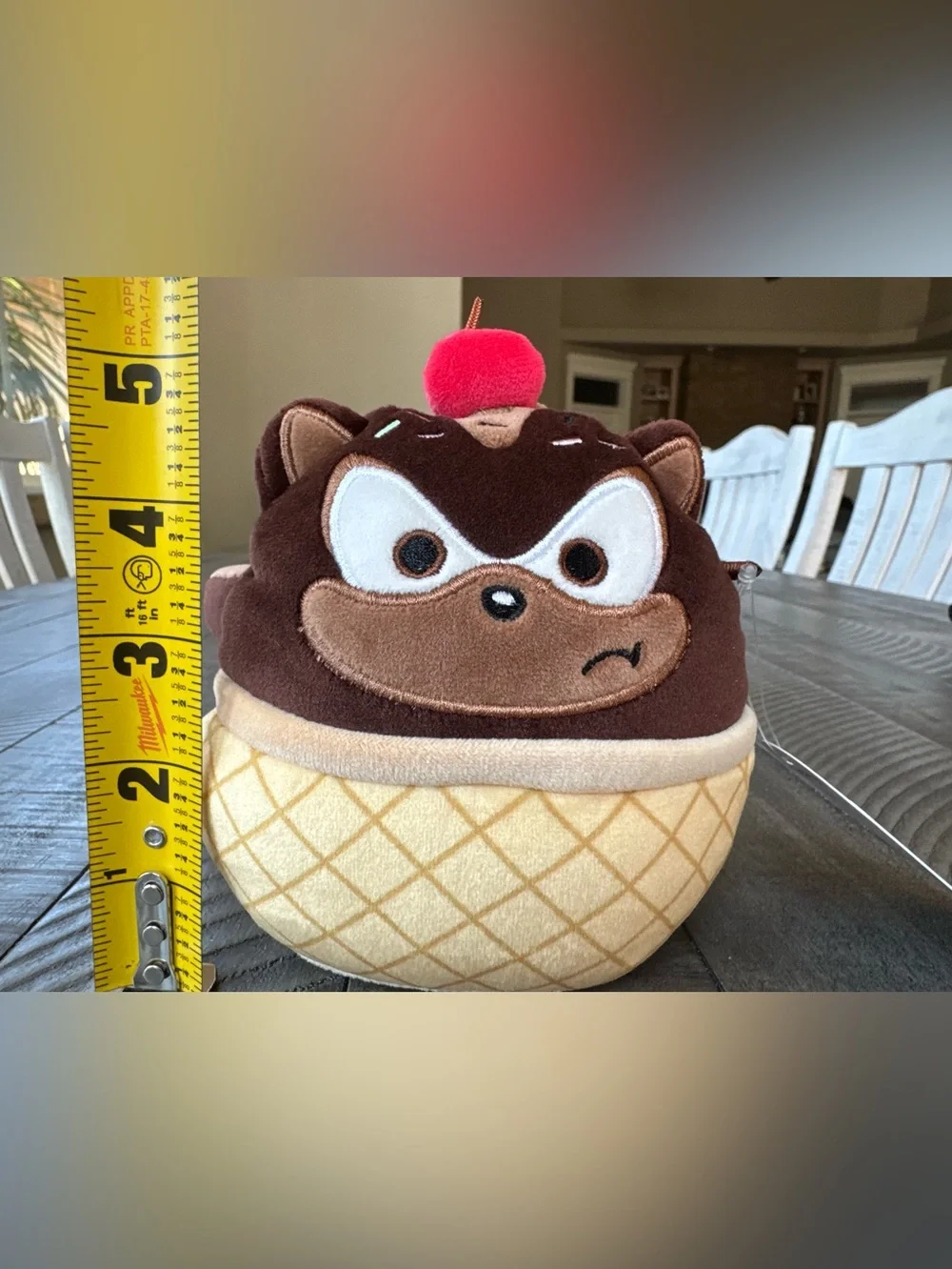Sonic the Hedgehog Shadow Ice Cream Plush - Squishmallows Toy (NWT)